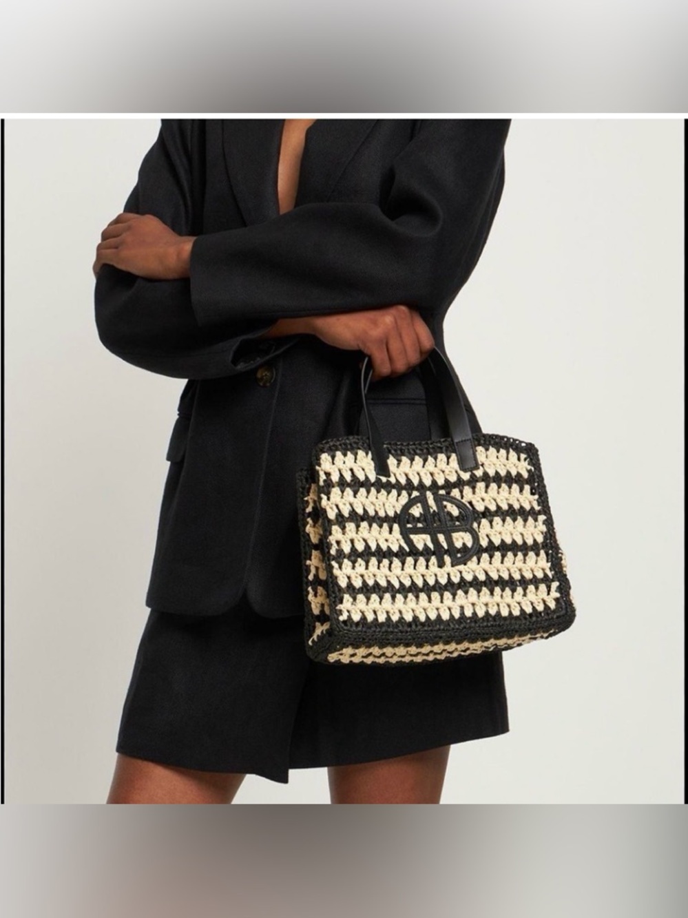 Anine Bing Small Rio Straw Raffia Tote